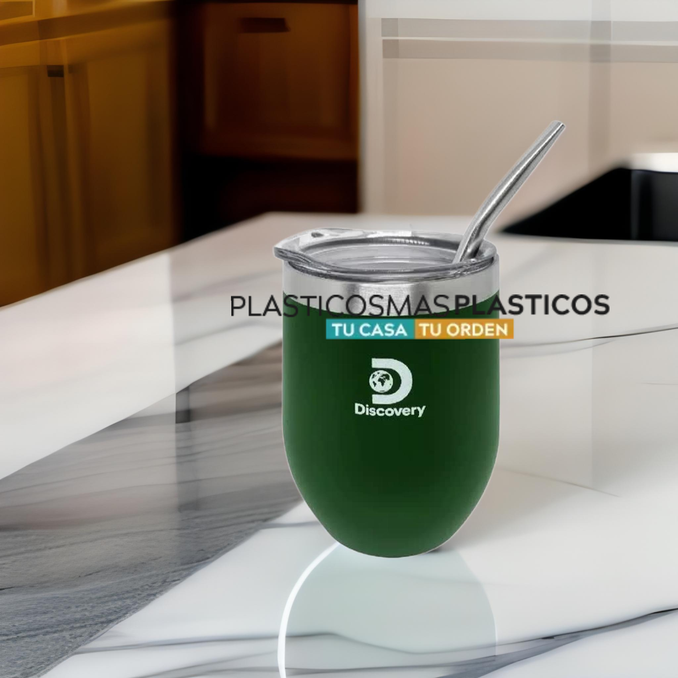 Mate Térmico Discovery Vaso 350 Ml Tapa Bombilla