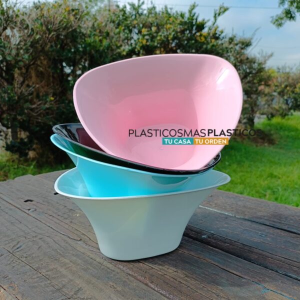 bowl triangular crom extra reforzado ensaladera